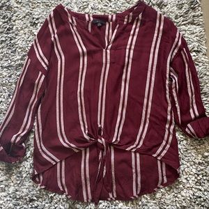 Burgundy top